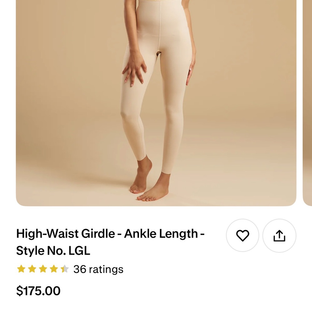 High-Waist Girdle Ankle Length - Cream
